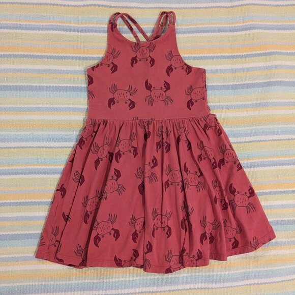 ⭐ Tea Collection Crab Print Kids Dress Size 6 - Picture 1 of 10